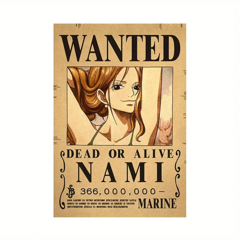 Framed Wanted Dead Or Alive  Nami Paper Poster - (42X30CM) ملصق